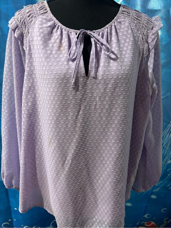 Tops - Lavender Long Sleeve Peasant Top - Unbranded